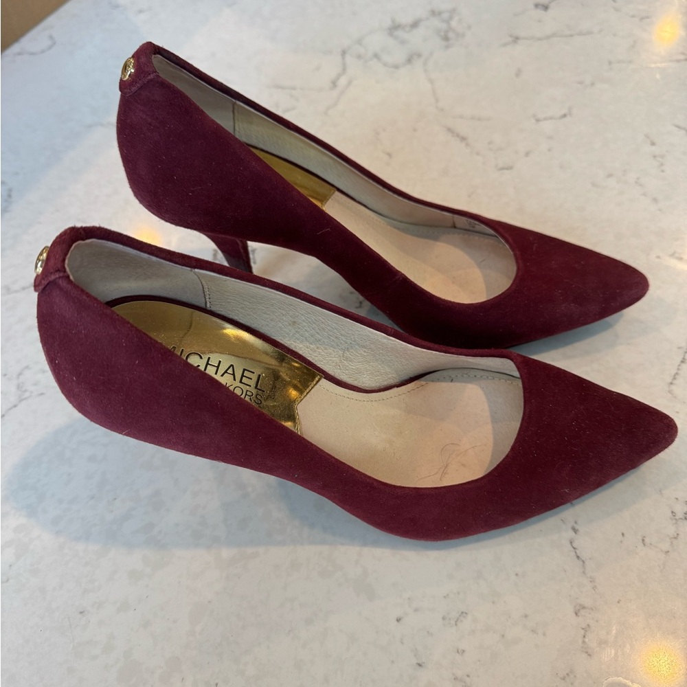 Michael Kors Deep Red Suede Heels